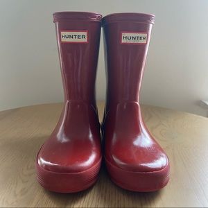 Hunter rain boots red size uk8